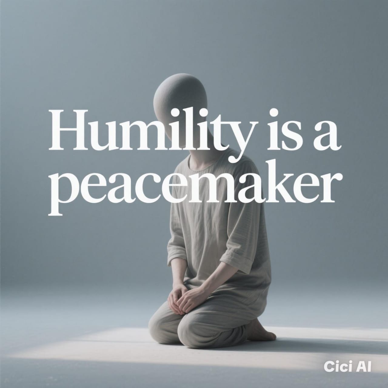 Humility is a peacemaker